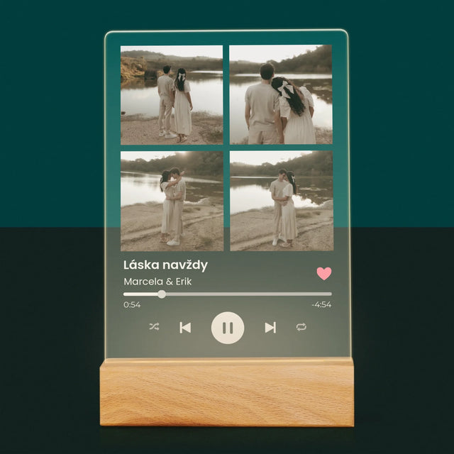 Fotokoláž: Spotify 4 Fotky - Tisk Na Akrylovém Skle