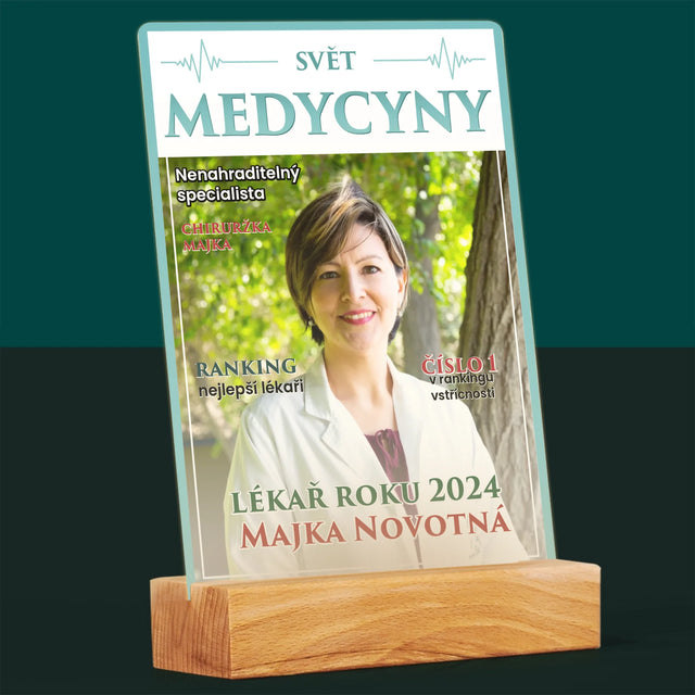 Obálka Časopisu: Svět Medicíny - Tisk Na Akrylovém Skle