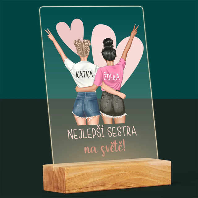Designér Postav: Nejlepší Sestra Na Světě - Tisk Na Akrylovém Skle