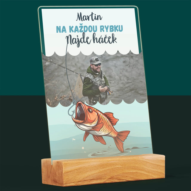 Fotka A Textem: Najde Háček - Tisk Na Akrylovém Skle