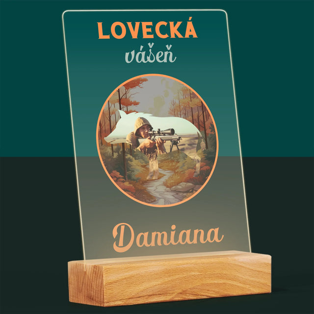 Fotka S Textem: Lovecká Vášeň Damiana - Tisk Na Akrylovém Skle