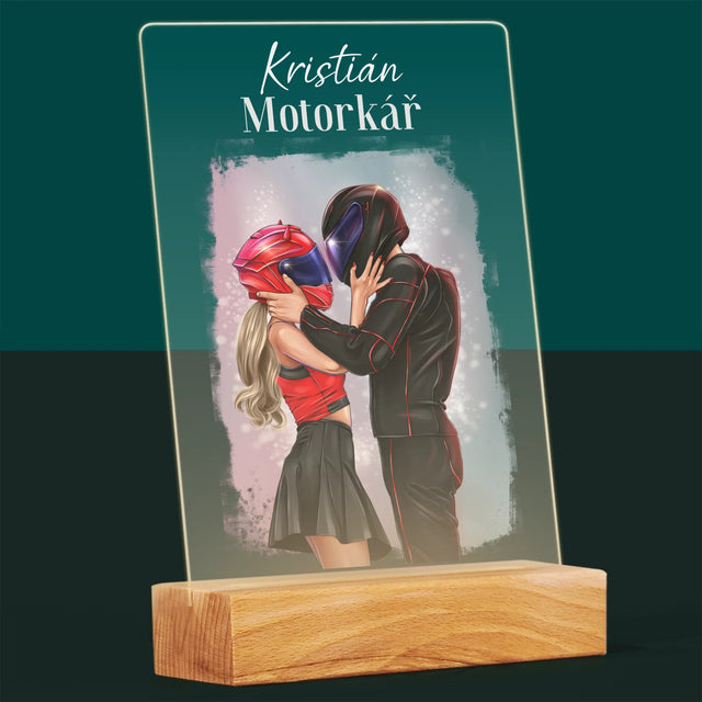 Designér Postav: Motorkář - Tisk Na Akrylovém Skle