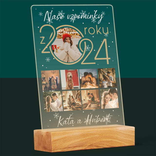 Fotokoláž: Naše Vzpomínky Z Roku - Tisk Na Akrylovém Skle