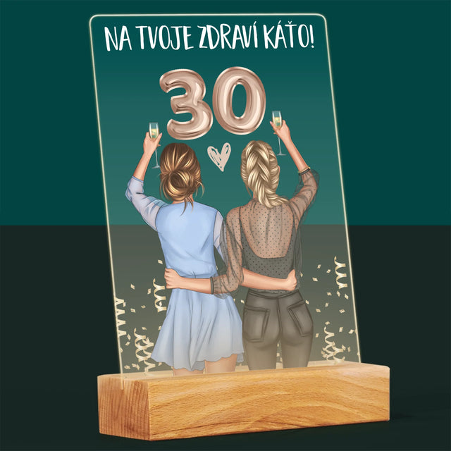 Designér Postav: Na Tvoje Zdraví 30 - Tisk Na Akrylovém Skle