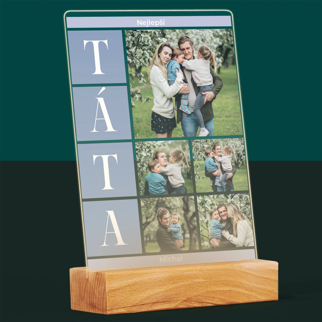 Fotokoláž: Nejlepší Táta Koláž - Tisk Na Akrylovém Skle
