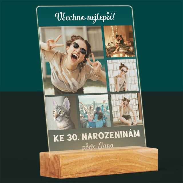 Fotokoláž: Narozeniny - Tisk Na Akrylovém Skle