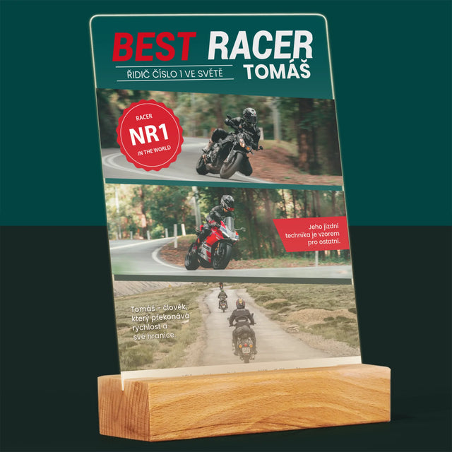Obálka Časopisu: Best Racer - Tisk Na Akrylovém Skle