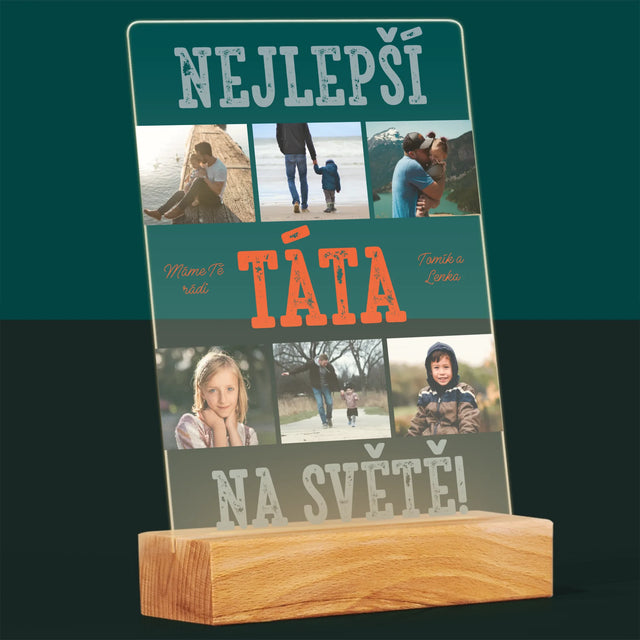 Fotokoláž: Nejlepší Táta Na Světě Snímky - Tisk Na Akrylovém Skle