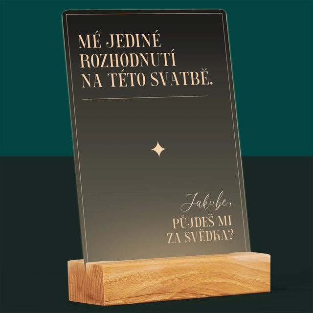 Jméno A Nápis: Mé Jediné Rozhodnutí - Tisk Na Akrylovém Skle