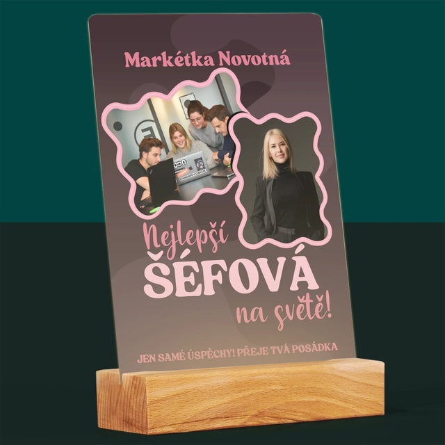 Fotokoláž: Nejlepší Šéfová - Tisk Na Akrylovém Skle