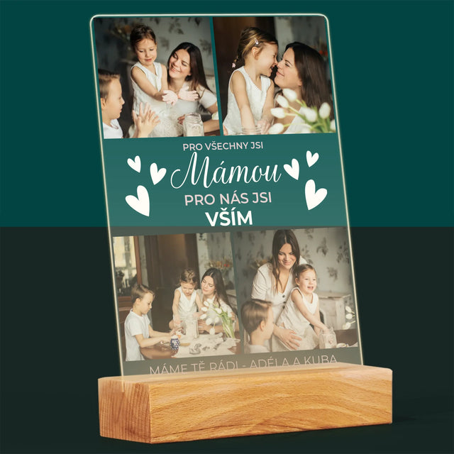 Fotokoláž: Mami, Jsi Vším - Tisk Na Akrylovém Skle