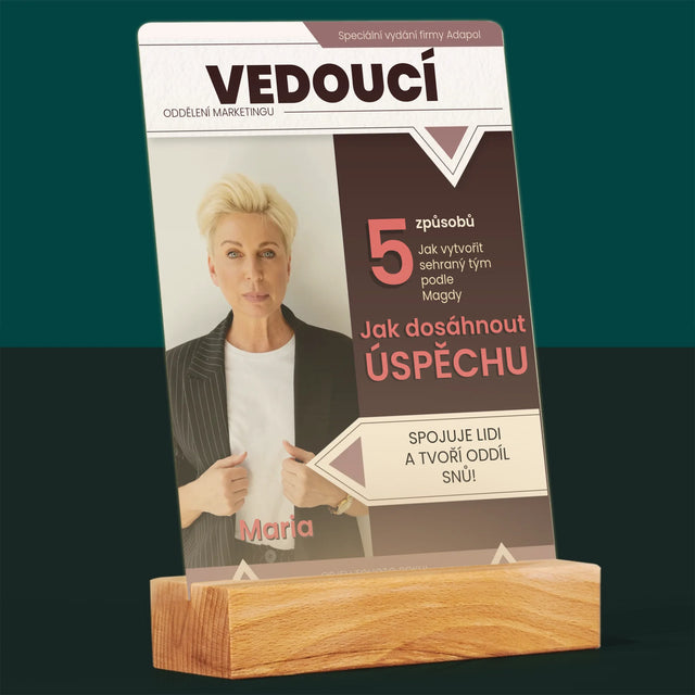 Obálka Časopisu: Vedoucí - Tisk Na Akrylovém Skle