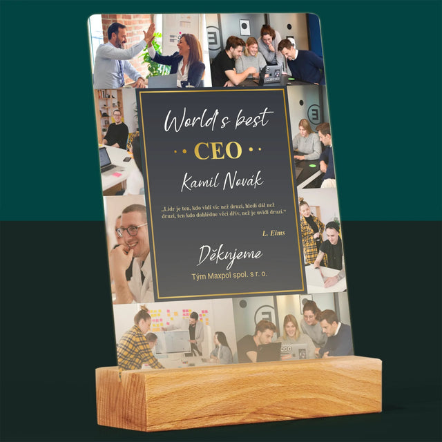Fotokoláž: World’S Best Ceo - Tisk Na Akrylovém Skle