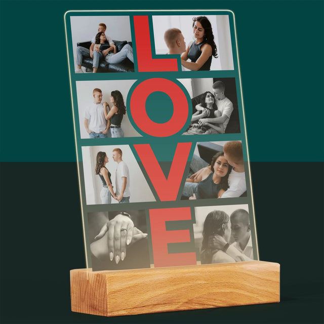 Fotokoláž: Slovo Love - Tisk Na Akrylovém Skle