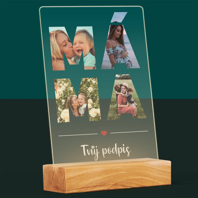Slovo Z Fotek: Máma Z Fotek - Tisk Na Akrylovém Skle