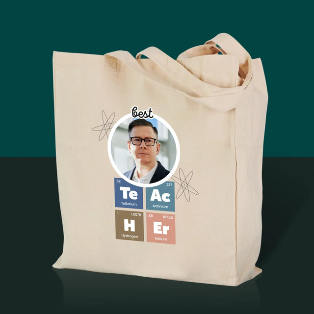 Fotka A Textem: Teacher Prvky - Plátěná Taška