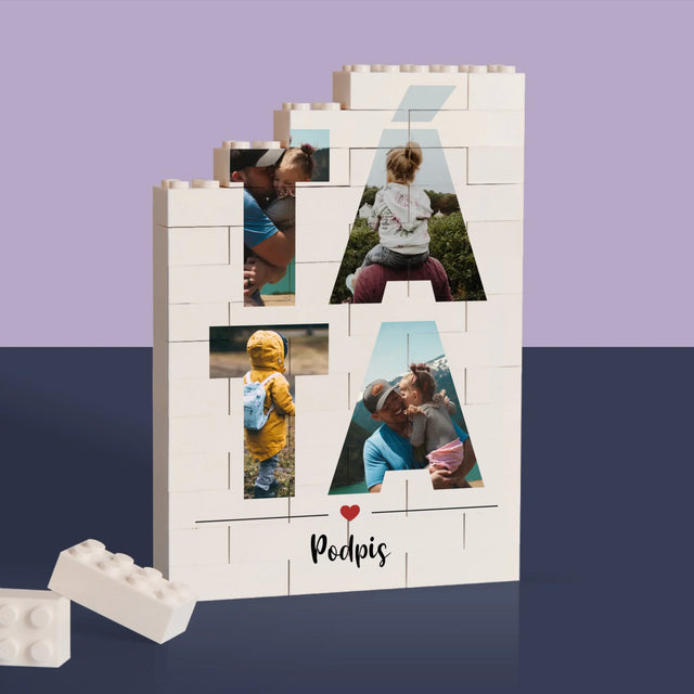 Slovo Z Fotek: Táta Z Tvých Fotek - Kostky Lego 