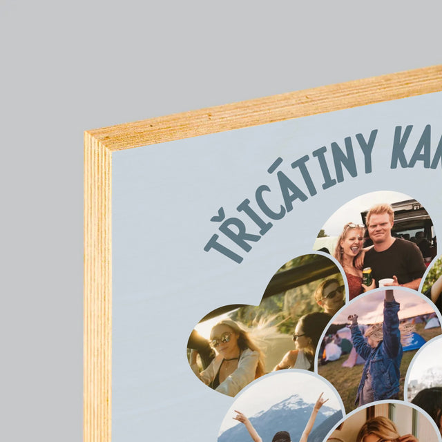 Tvar Z Fotek: Třicátiny Balóny - Tisk Na Dřevo
