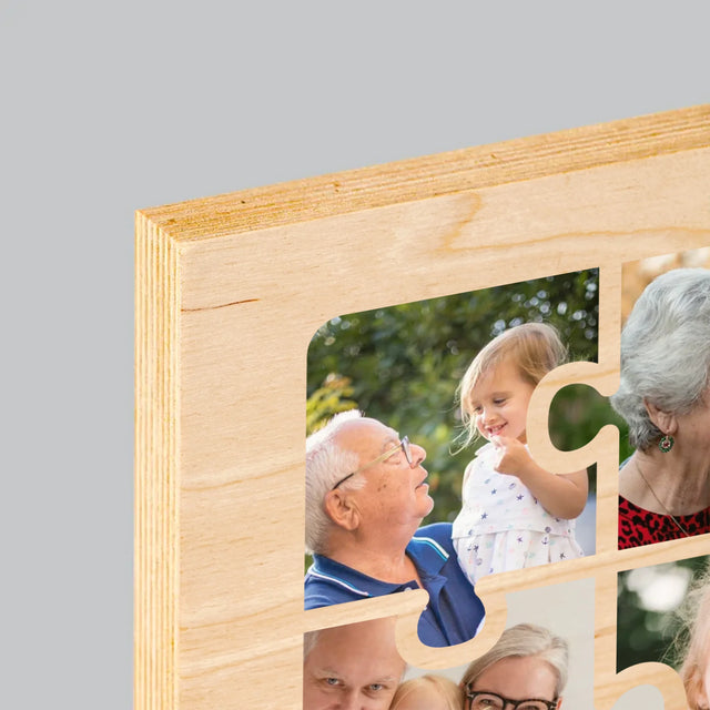 Fotokoláž: Skládačka fotek pro dědu - Potisk na dřevo | CZ