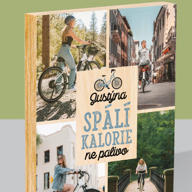 Fotokoláž: Spálí Kalorie, Ne Palivo - Tisk Na Dřevo