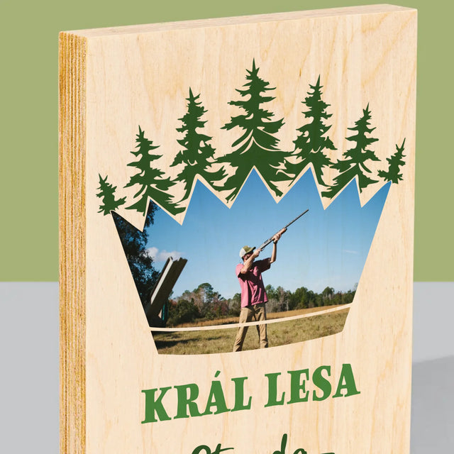 Tvar Z Fotek: Král Lesa - Tisk Na Dřevo