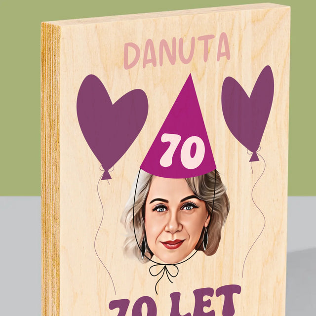 Tvoje Postava: Narozeninový Portrét - Tisk Na Dřevo