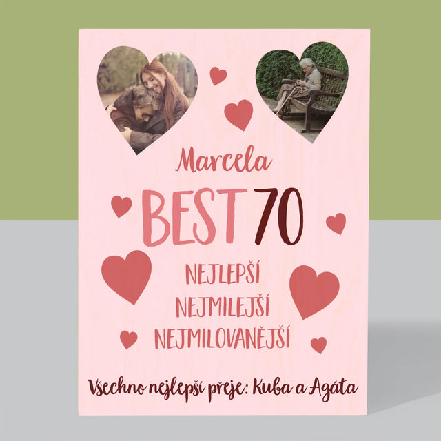 Fotokoláž: Best 70 - Tisk Na Dřevo
