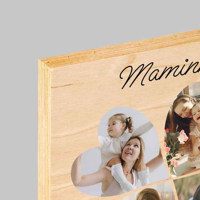 Fotokoláž: Mami, To Díky Tobě Jsme Šťastní! - Tisk Na Dřevo