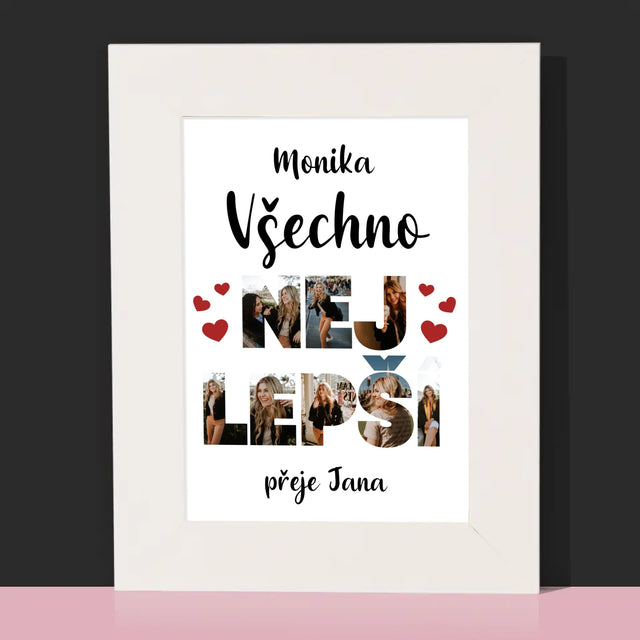 Slovo Z Fotek: Všechno Nejlepší - Fotorámeček