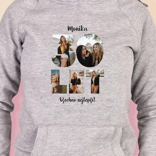 Slovo Z Fotek: 30 Let Z Tvých Fotek - Dámská Mikina S Kapuci