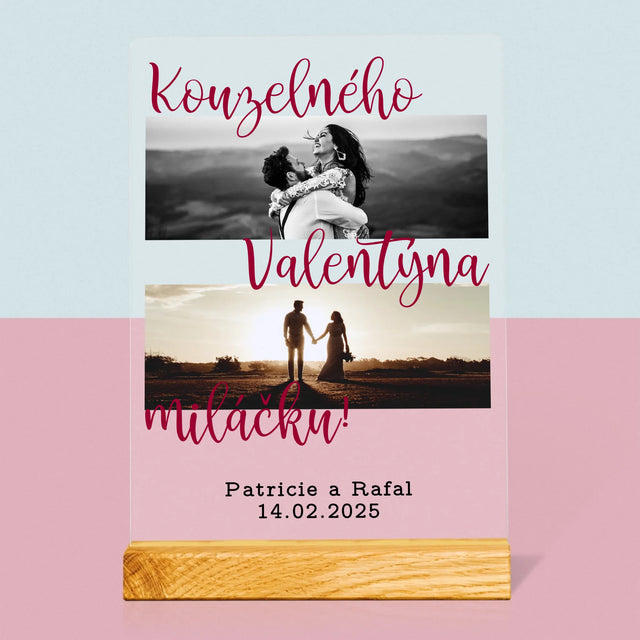 Fotokoláž: Kouzelného Valentýna - Tisk Na Akrylovém Skle