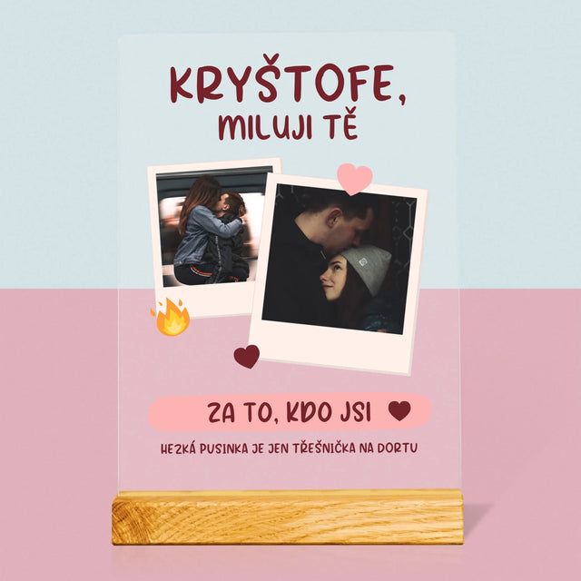 Fotokoláž: Miluji Tě Za To, Kdo Jsi - Tisk Na Akrylovém Skle