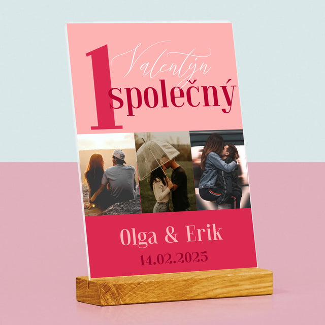 Fotokoláž: První Společný Valentýn - Tisk Na Akrylovém Skle