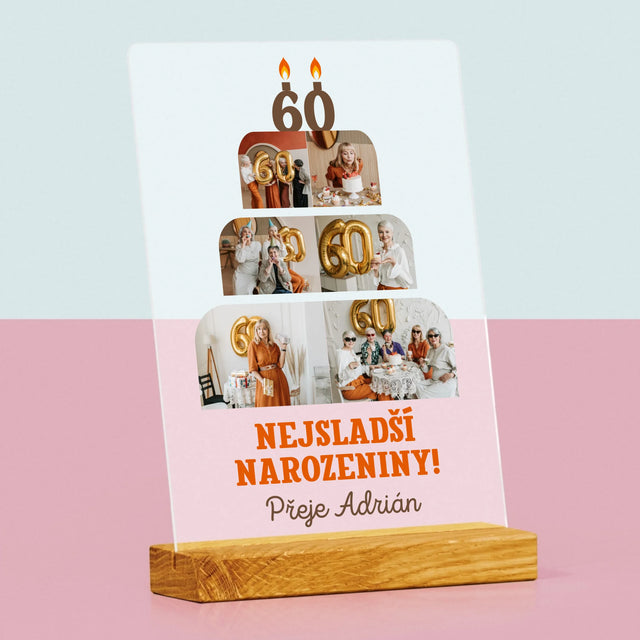 Tvar Z Fotek: Nejsladší Narozeniny - Tisk Na Akrylovém Skle