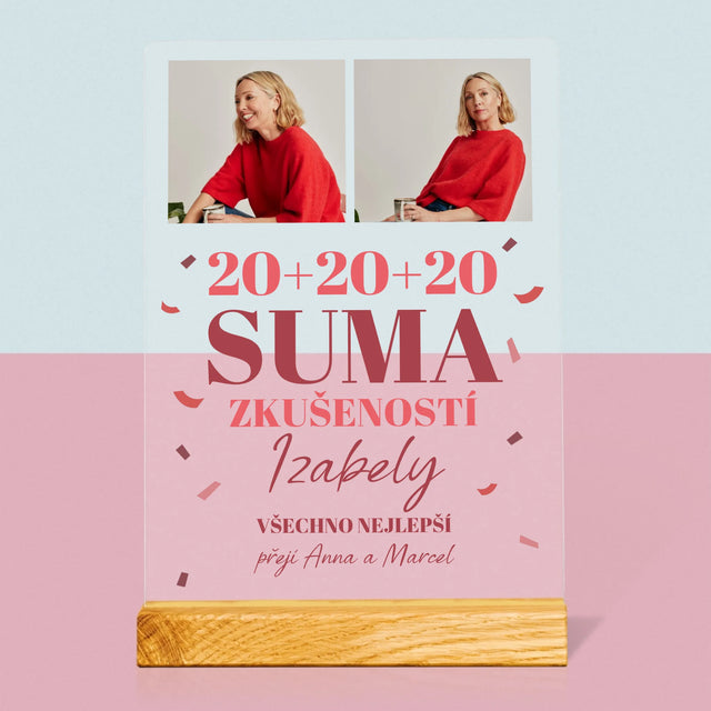 Fotokoláž: Suma Zkušeností - Tisk Na Akrylovém Skle