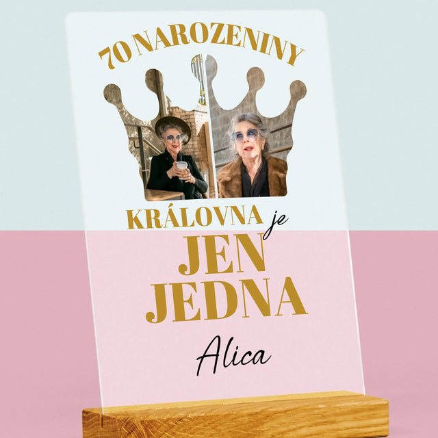 Tvar Z Fotek: 70. Narozeniny Královna - Tisk Na Akrylovém Skle