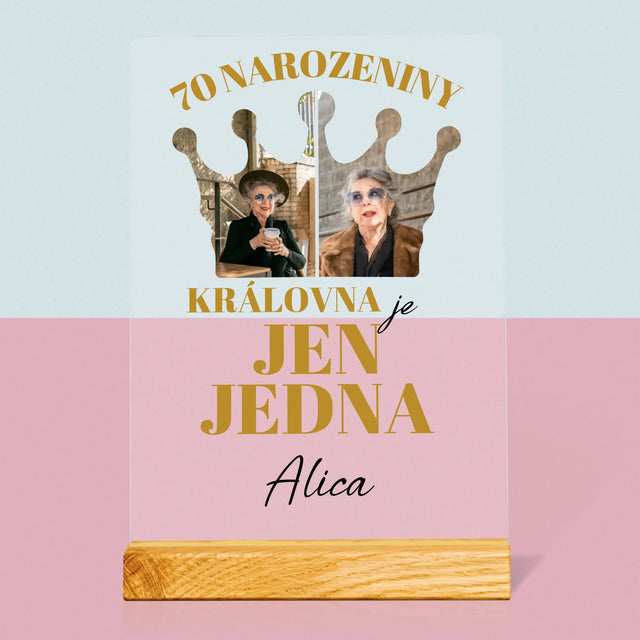 Tvar Z Fotek: 70. Narozeniny Královna - Tisk Na Akrylovém Skle