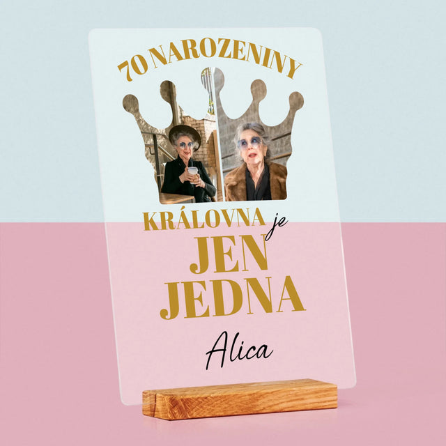 Tvar Z Fotek: 70. Narozeniny Královna - Tisk Na Akrylovém Skle
