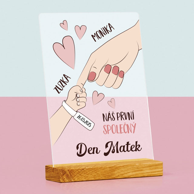 Jméno A Nápis: První Společný Den Matek - Tisk Na Akrylovém Skle