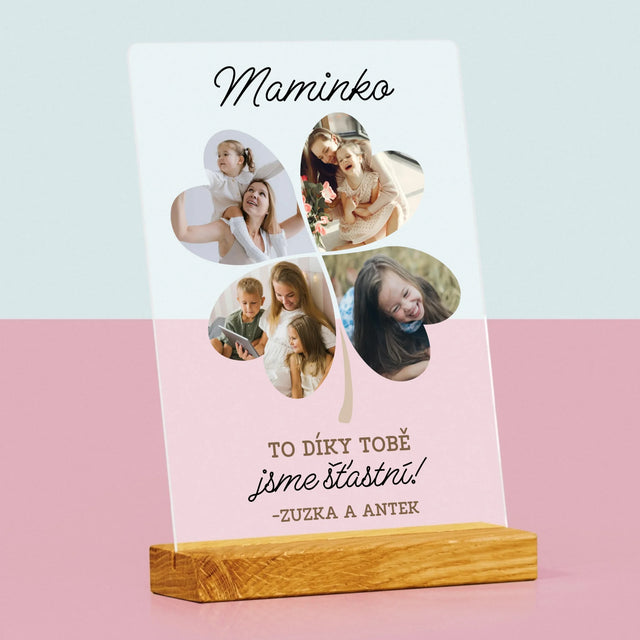 Fotokoláž: Mami, To Díky Tobě Jsme Šťastní! - Tisk Na Akrylovém Skle