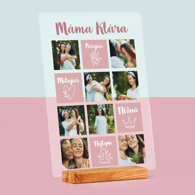 Fotokoláž: Vlastnosti Maminky - Tisk Na Akrylovém Skle