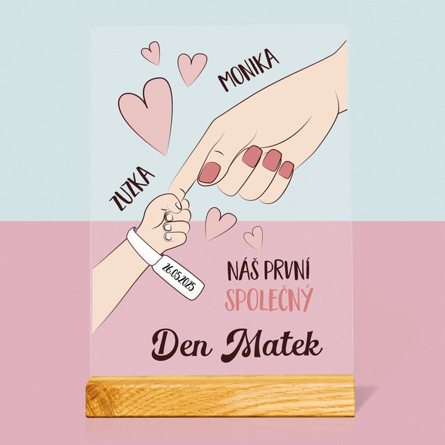 Jméno A Nápis: První Společný Den Matek - Tisk Na Akrylovém Skle