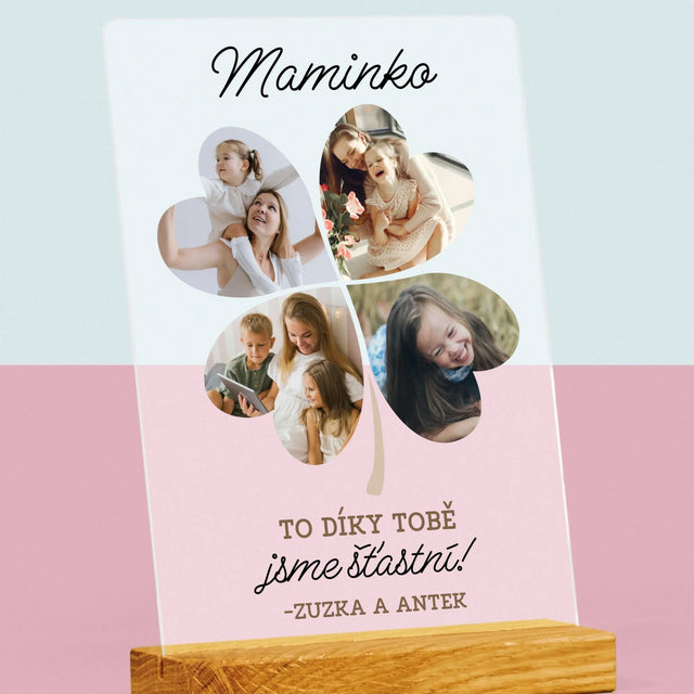 Fotokoláž: Mami, To Díky Tobě Jsme Šťastní! - Tisk Na Akrylovém Skle