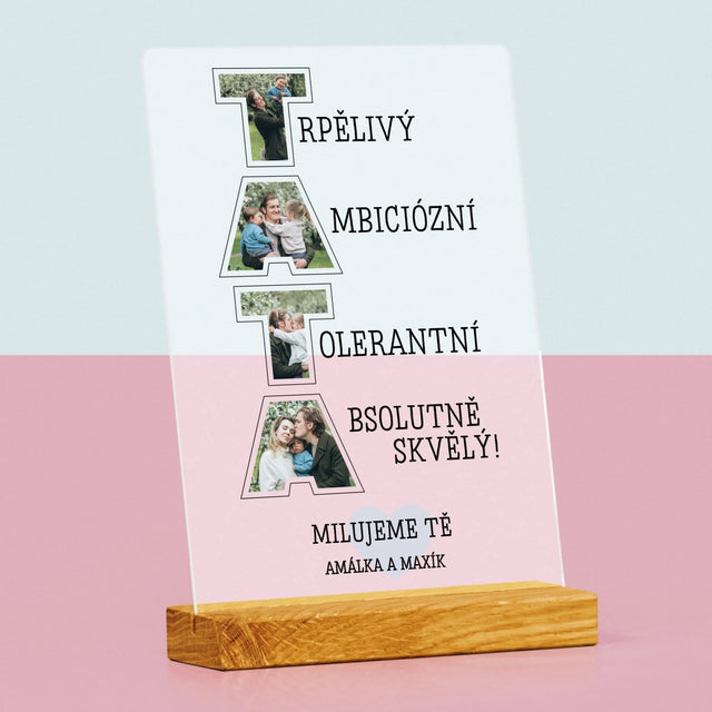 Slovo Z Fotek: Proč Miluji Tátu - Tisk Na Akrylovém Skle
