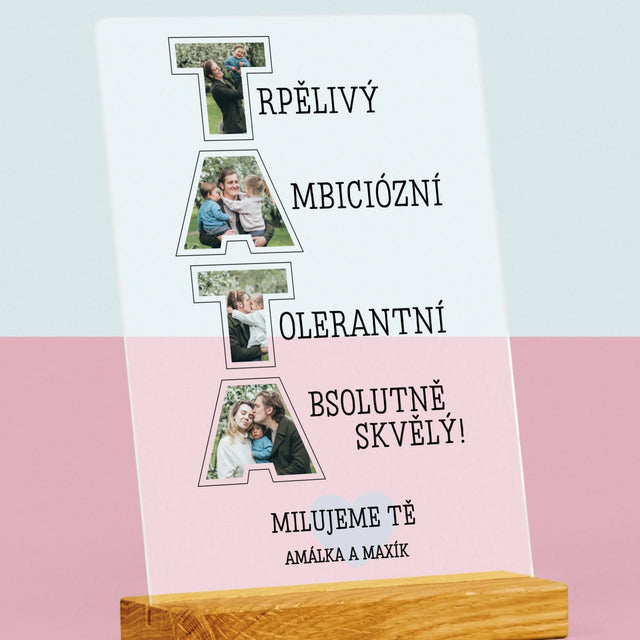 Slovo Z Fotek: Proč Miluji Tátu - Tisk Na Akrylovém Skle