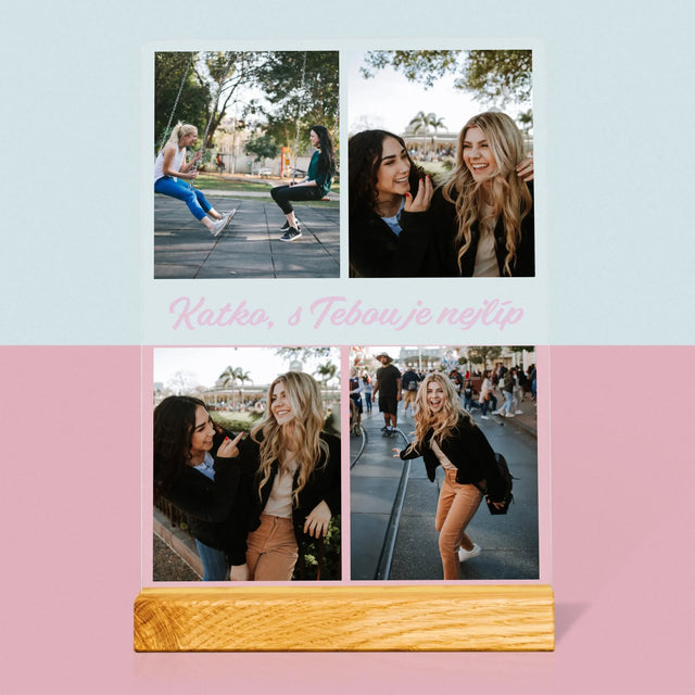 Fotokoláž: Fotky Pro Kamarádku - Tisk Na Akrylovém Skle
