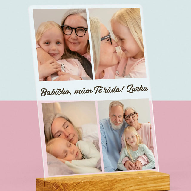 Fotokoláž: Fotky Pro Babičku - Tisk Na Akrylovém Skle