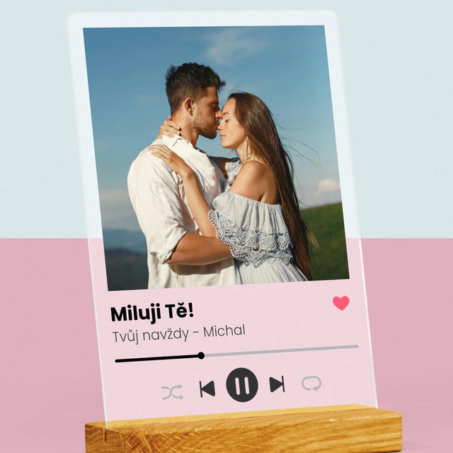Fotka S Textem: Spotify Milostní - Tisk Na Akrylovém Skle