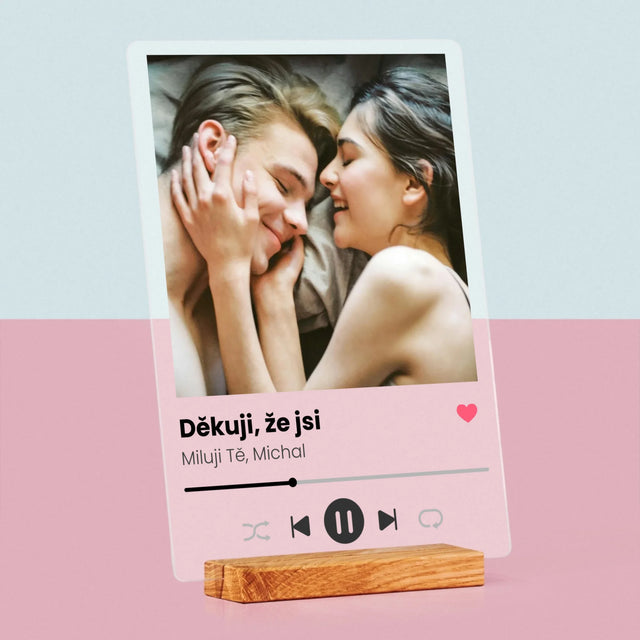 Fotka S Textem: Spotify Pro Dívku - Tisk Na Akrylovém Skle