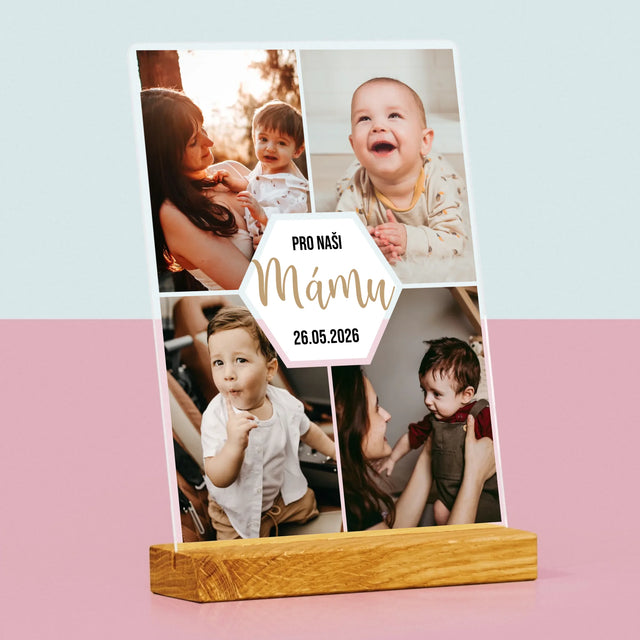 Fotokoláž: Pro Naši Mámu - Tisk Na Akrylovém Skle